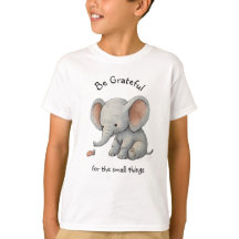 T-shirt med grafisk bild av tacksam elefant
