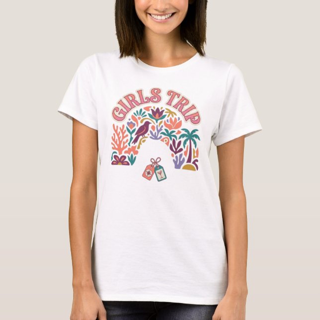 T-shirt med grafisk design för flickresor (Framsida)