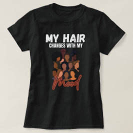 T-shirt med grafisk design för svart hårstämning