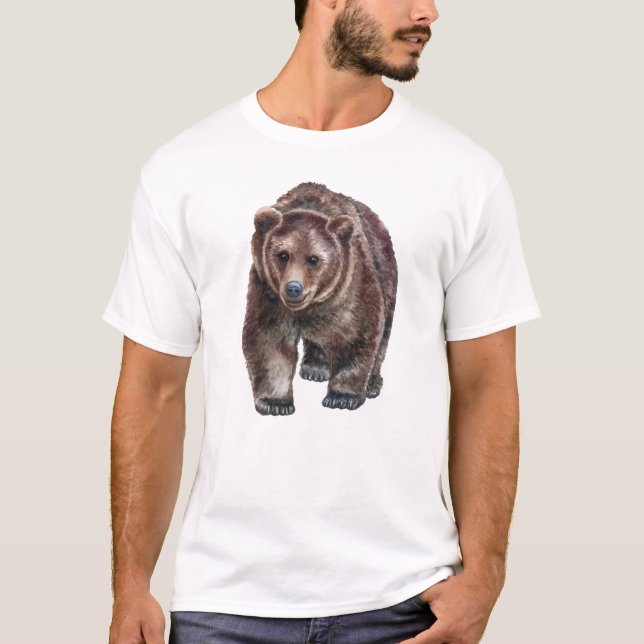T-shirt med grafisk framställning av ett ilsket bj (Framsida)