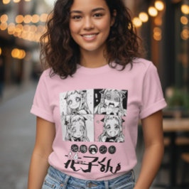 T-shirt med grafisk panel för barn anime-manga