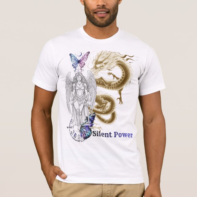 T-shirt med grafisk tryck av Tyst Kraft (Framsida)