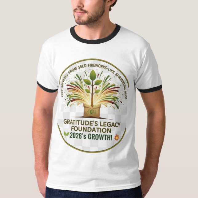 T-shirt med Gratefulness Legacy Foundation 2026 Gr (Framsida)