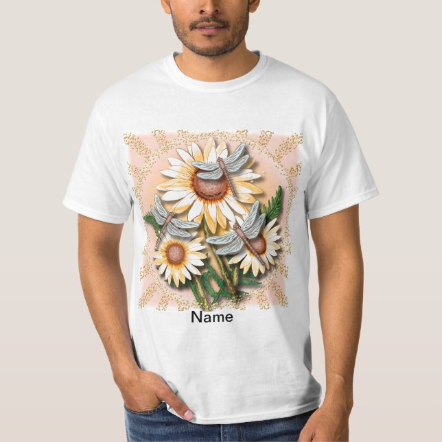 T-shirt med gul tusenskönadaisy (Framsida)
