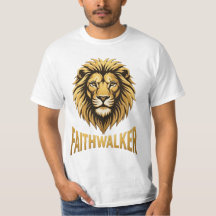 T-shirt med guld Lejonhuvud