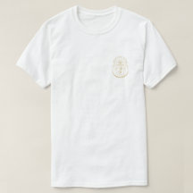 T-shirt med guld logotyp