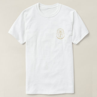 T-shirt med guld logotyp