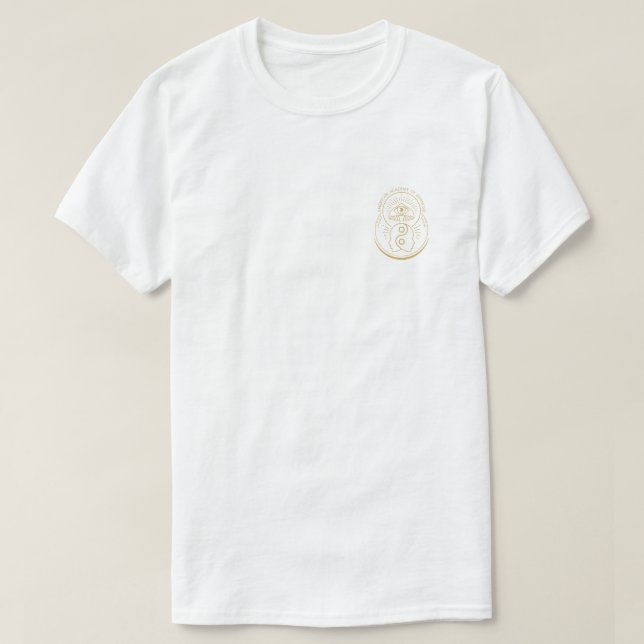 T-shirt med guld logotyp (Design framsida)