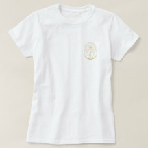 T-shirt med guld logotyp