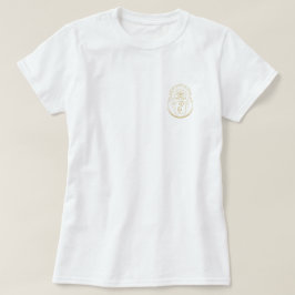 T-shirt med guld logotyp
