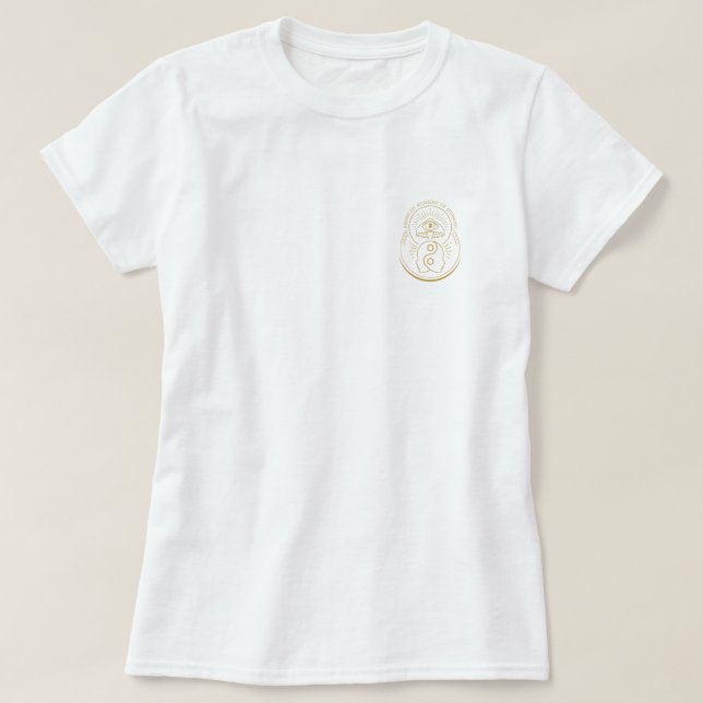 T-shirt med guld logotyp (Design framsida)
