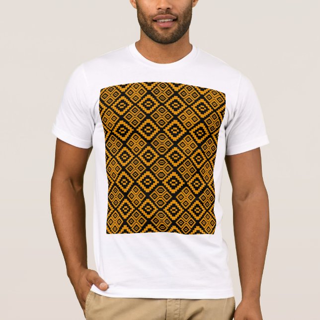 T-shirt med guldblomväv (Framsida)