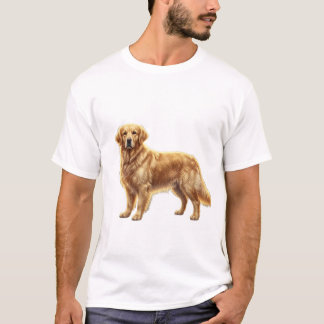 T-shirt med gyllene fantasihund