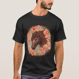 T-shirt med häst i kastanjebrunt från Bellflower