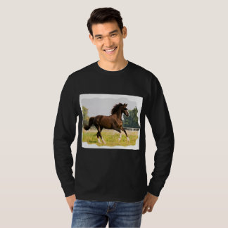 T-shirt med häst som bär solglasögon