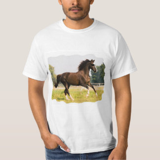 T-shirt med häst som bär solglasögon