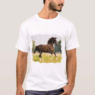 T-shirt med häst som bär solglasögon
