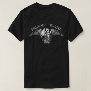 T-shirt med hjärta med lås och vingar