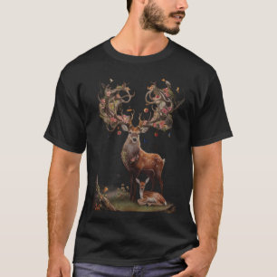T-shirt med hjortdesign: Tyst skönhet