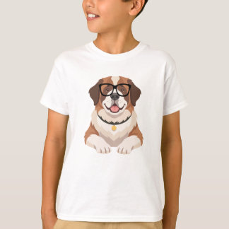 T-shirt med hund i glasögon