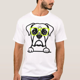 T-shirt med hund i glasögon