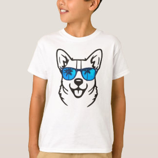T-shirt med hund i glasögon