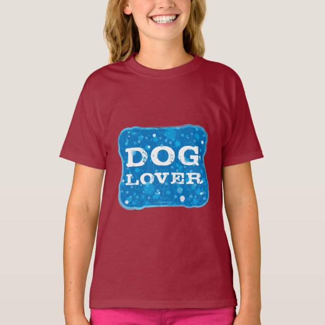 T-shirt med hundälskarskylt (Framsida)