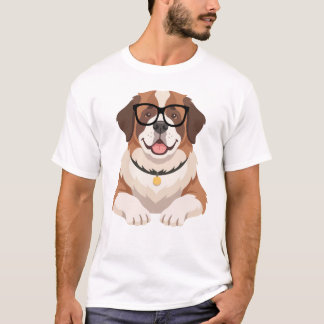 T-shirt med hundar i glasögon