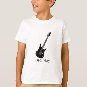 T-shirt med illustration av en elektrisk gitarr