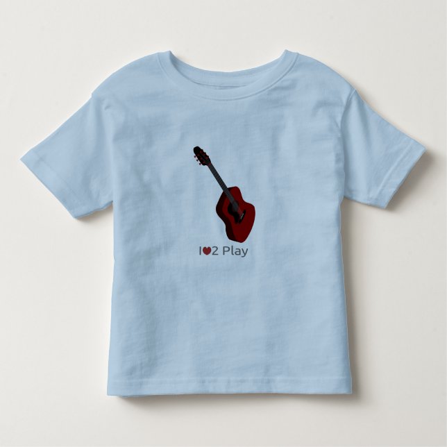 T-shirt med illustration av en elektrisk gitarr (Framsida)