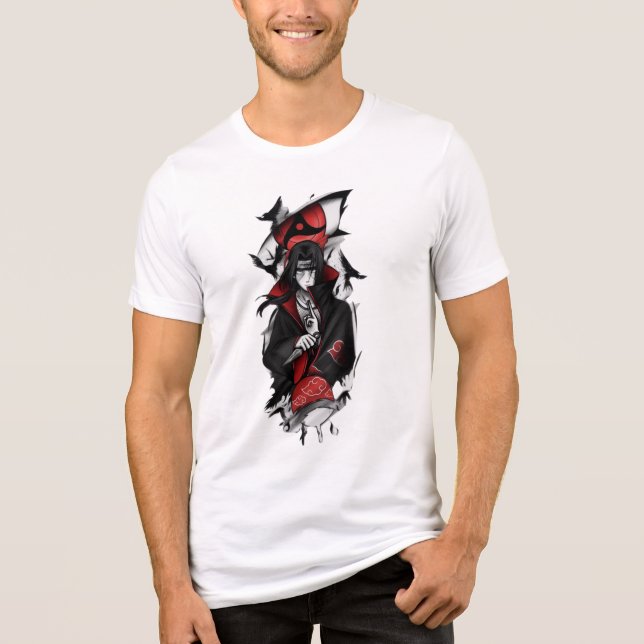 T-Shirt med Japansk Samurajkrigare-grafik  (Framsida)