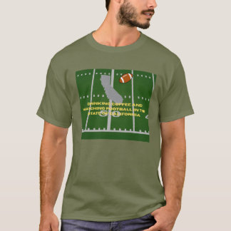 T-shirt med kaffe och fotboll i Kalifornien 