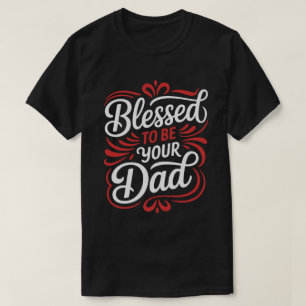 T-shirt med kalligrafi 'Lycklig att vara din pappa