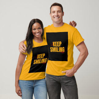 T-shirt med Keep Smiling för unisex