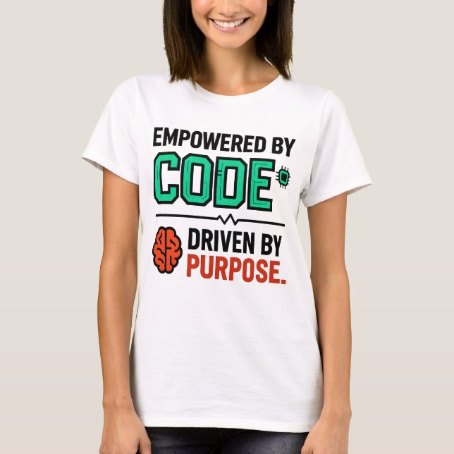 T-shirt med kod med mening (Framsida)
