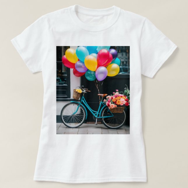 T-shirt med konstruktionsbyte och ballonger (Design framsida)
