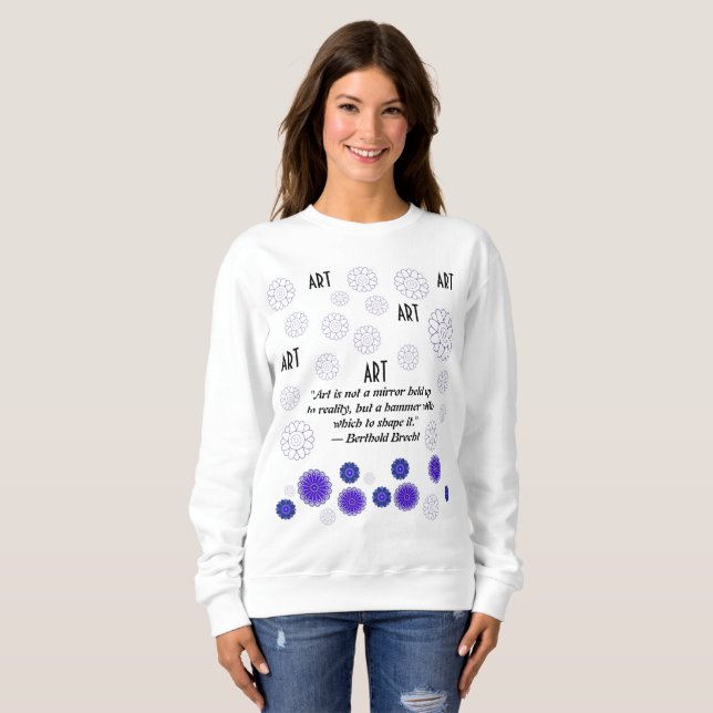 T-SHIRT MED KREATIV AV BLOMMMAR (Hel framsida)