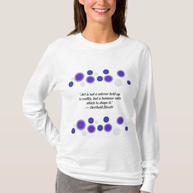 T-SHIRT MED KREATIV AV BLOMMMAR (Framsida)