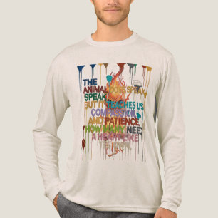 T-shirt med kreativ penseldrag – Inspirerande cita