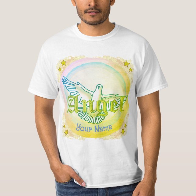 T-shirt med kristen ängelduva (Framsida)