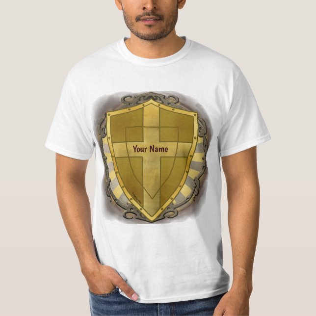 T-shirt med kristen sköldkors  (Framsida)