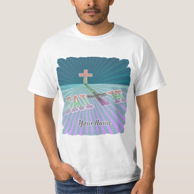 T-shirt med kristen troskors  (Framsida)