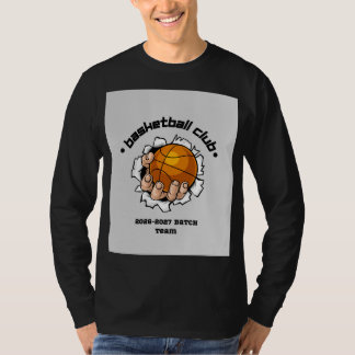 T-shirt med långa ärmar för vuxen basket
