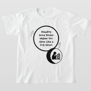 T-shirt med läsande citat för barn