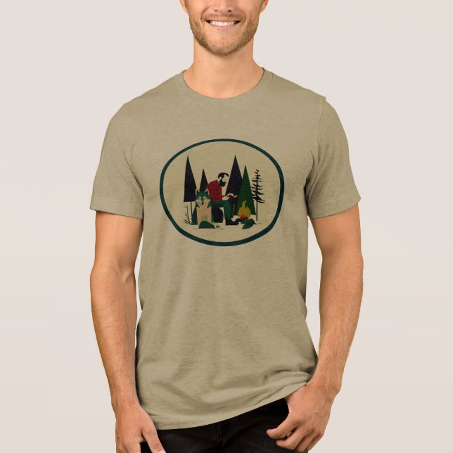 T-shirt med lättillgänglig varg (Framsida)