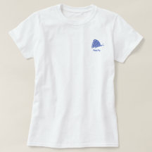 T-shirt med liten minimal blå fjäril