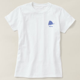 T-shirt med liten minimal blå fjäril
