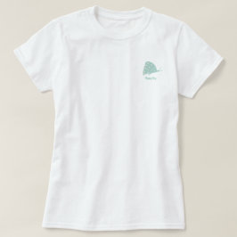 T-shirt med liten minimal grön fjäril