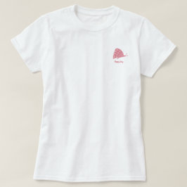 T-shirt med liten minimal röd fjäril