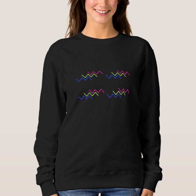 T-shirt med livfullt sicksack-energimönster (Framsida)